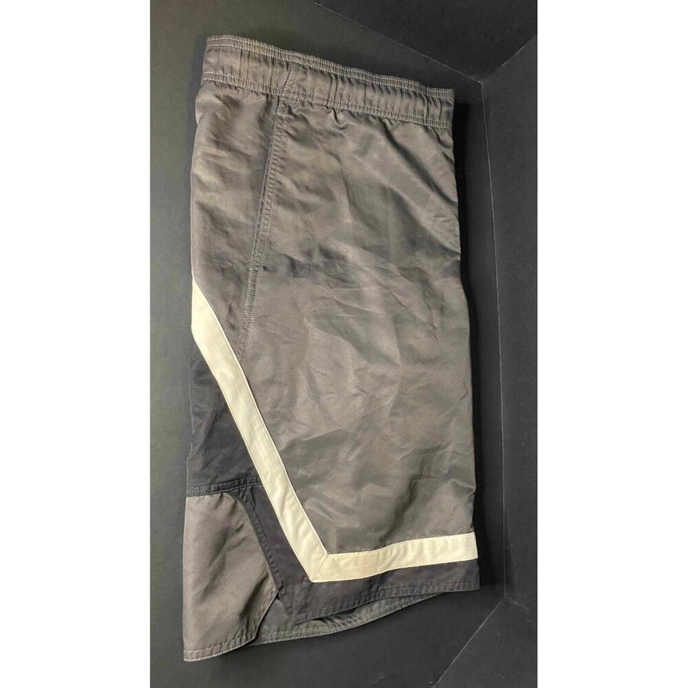 NIKE Swim Pool Trunks Mens 38 Spellout Black Summer Board Shorts Beach - Picture 4 of 10
